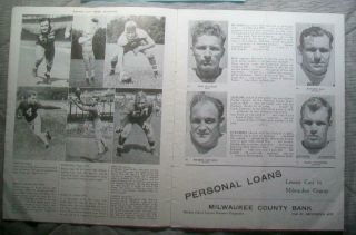 1939 NFL CHAMPIONSHIP PRE BOWL PROGRAM SUPERBOWL PACKERS 27 GIANTS 0 3