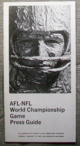 1967 Nfl Championship Bowl I Program Off 