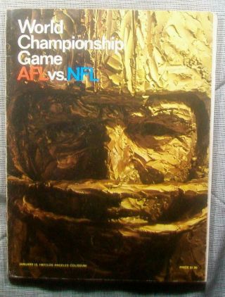 1967 Nfl Championship Bowl I Program - Superbowl Pack Takes 1st One 35 - 10