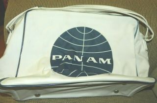 Vintage Pan Am Airline Travel Bag Blue