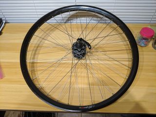 Bicycle Rear Disc Wheel - Shimano Deore Fh - M525 Hub 135mm,  Sunringle Mtx 33 Rim