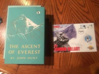 Mountaineering: Hunt,  The Ascent Of Everest,  Signed Cover Hillary 50th Ann.  Ltd