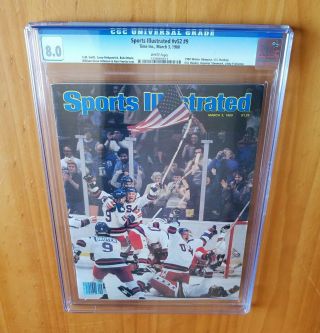 Sports Illustrated 1980 Olympic Hockey Newsstand Cgc 8.  0 Where Were You?