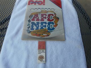 Nfc 1981 Championship Game Ticket Stub & Program.  49ers & Cowboys " The Catch "