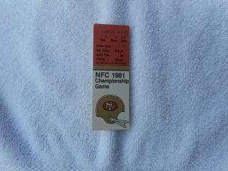 NFC 1981 Championship Game Ticket Stub & Program.  49ers & Cowboys 