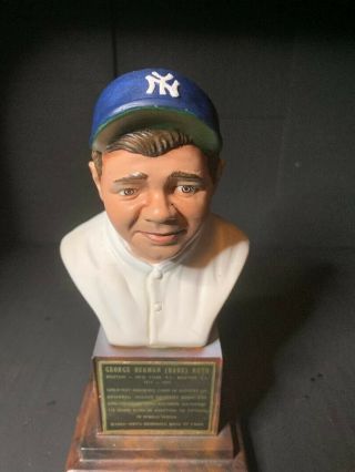 1963 BABE RUTH NY YORK YANKEES HALL OF FAME HOF BUST HAND PAINTED STATUE 3