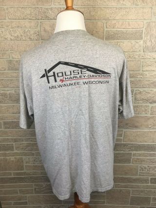 Harley Davidson Motorcycles T Shirt Milwaukee Wi House 2001 Holoubek Size 2xl