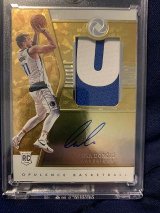 2018/19 Ssp Luka Doncic Opulence Rookie Auto Rpa /79 Name Patch Rookie
