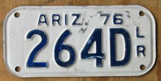 Arizona Motorcycle Dealer License Plate 1976 246d