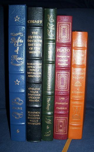Five Limited Ed Leather Easton Press 100 Greatest Rights Of Man,  Greek Classics