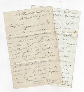 2 Autograph Letters Signed Journalist Thought Leader Helen Wilmans 1892