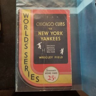 1932 World Series Program - Game 3 Babe Ruth Points Called Shot.