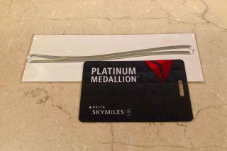 Delta Airlines Skymiles Platinum Medallion Luggage Tag With Strap