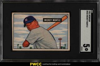 1951 Bowman Mickey Mantle Rookie Rc 253 Sgc 5 Ex (pwcc)