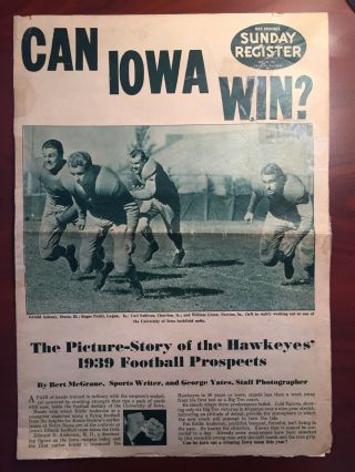 1939 Iowa Hawkeye Ironmen Season Preview