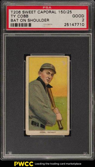 1909 - 11 T206 Ty Cobb Bat On Shoulder Psa 2 Gd (pwcc)