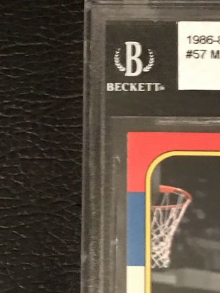 1986 - 1987 Fleer Michael Jordan Rc BGS 8 57 Basketball Card Beckett Rookie Bulls 2
