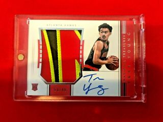 2018 - 19 National Treasures Trae Young 4clr Logo Patch Rpa Rc Auto /49