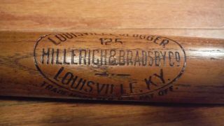 1916 - 1920 Hillerich & Bradsby Louisville Slugger 125 Oil Tempered 33 " Dash Dot