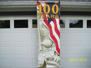 Cleveland Indians Vinyl Banner,  100 Years,  1901 - 2001,  Jacob 