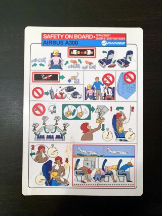 Safety Card Finnair Airbus A300
