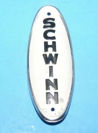 Oem Schwinn Head Tube Badge Fits Stingray Krate Fastback Others Chicago W/screws