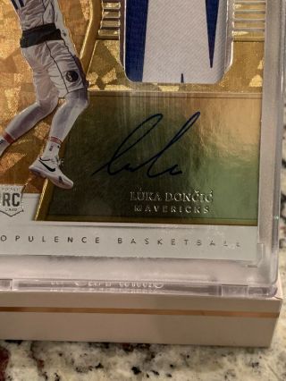 2018 - 19 Opulence LUKA DONCIC Rookie/Patch/Auto 50/79 HOT 2