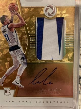 2018 - 19 Opulence LUKA DONCIC Rookie/Patch/Auto 50/79 HOT 3