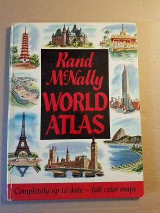 Rand Mcnally World Atlas 1960 Hardcover -
