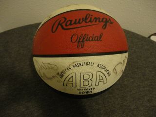 1971 - 72 " Aba " Kentucky Colonels Signed Basketball Rawlings (coach & 11 Players)