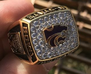2016 Kansas state wildcats liberty bowl champions championship player ring 2