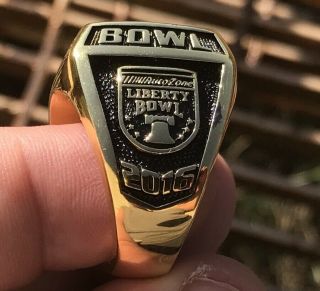 2016 Kansas state wildcats liberty bowl champions championship player ring 3