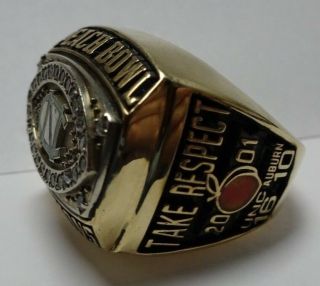 2001 North Carolina Tar Heels Peach Bowl Champions Championship Ring Football