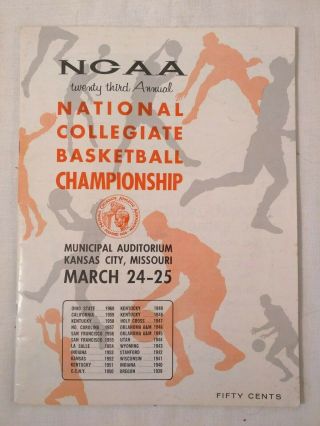 March 1961 Ncaa Tournament Program March Madness