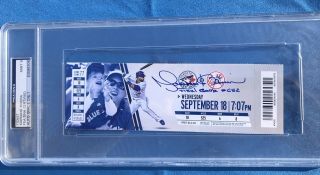 Mariano Rivera Signed Inscribed Full Ticket Final Career Save 652 Psa 9