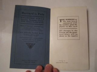 1901 Harvard Vs Yale College Football Official Program - Tub A