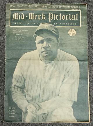Gorgeous 1926 Mid - Week Pictorial Featuring Yankees Star Babe Ruth