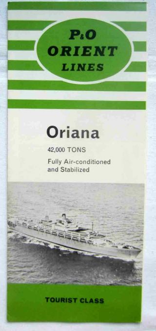 Oriana - P&o Orient Lines Tourist Class Interiors - Early 1960s Folder
