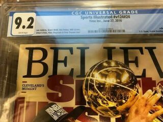 June 27,  2016 LeBron James Cleveland Cavaliers Champs Sports Illustrated CGC 9.  2 2