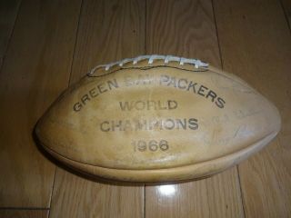 1966 Green Bay Packers World Champions Facimille Or Autographed Football