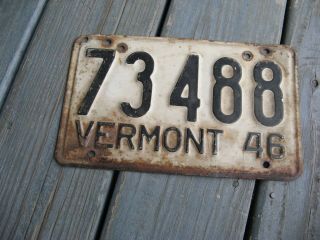 1945 45 Vermont Vt License Plate Tag Rustic Oldie Buy It Now.  73488