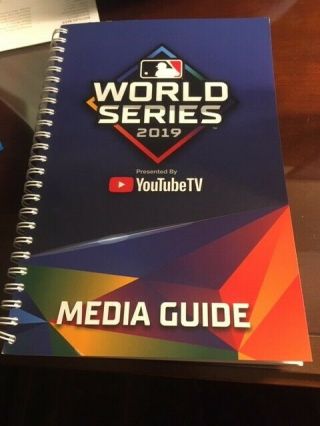 2019 Mlb World Series Media Guide Houston Washington