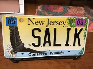2001 Jersey Conserve Wildlife License Plate With 2003 Sticker