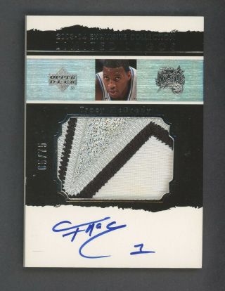 2003 - 04 Ud Exquisite Limited Logos Tracy Mcgrady Magic 3 - Color Patch Auto 5/75