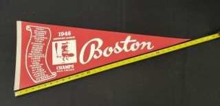 1946 Vintage Boston Red Sox American League Champs Felt Pennant 30x12 "