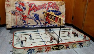 1961 Eagle Power Play Table Hockey Game With Spinner Score Board