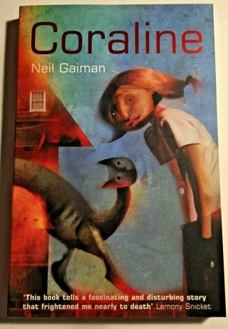 Signed Neil Gaiman Coraline 1st Printing Uk Pb Fine