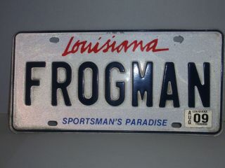 2009 Louisiana Frogman License Plate
