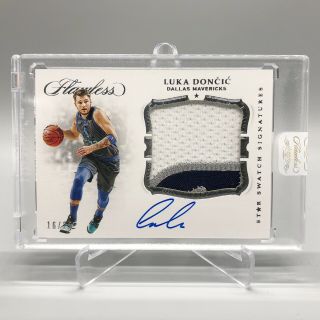 2018 - 19 Panini Flawless Luka Doncic Star Swatch Signatures Patch Auto 16/25 Rc