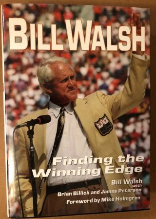 Finding The Winning Edge Bill Walsh Football Bible Hardcover Book Signed